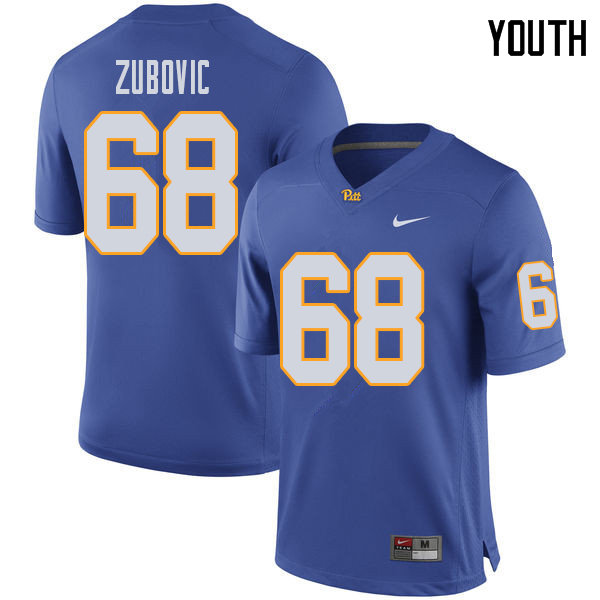 Youth #68 Blake Zubovic Pittsburgh Panthers College Football Jerseys Sale-Royal